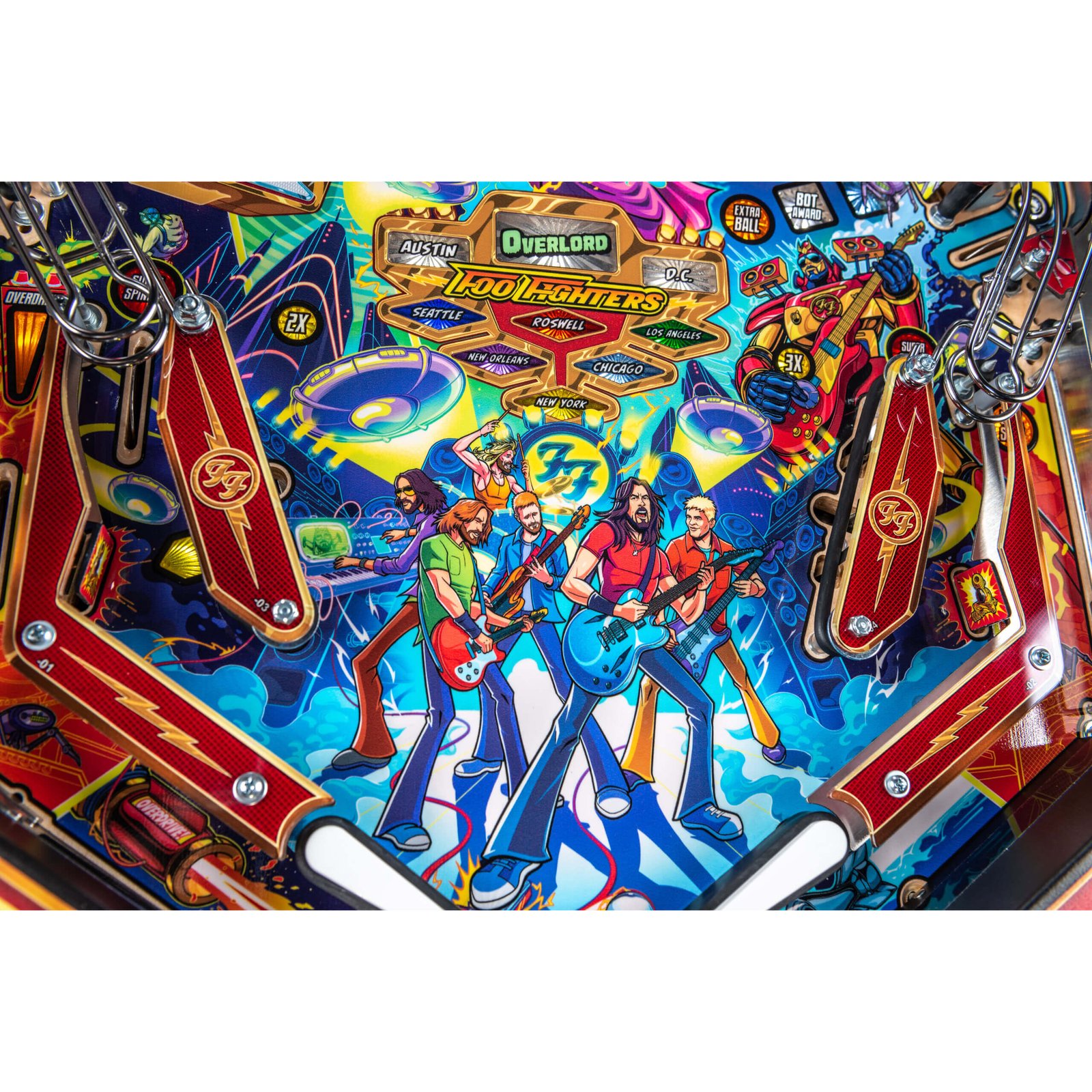 Foo Fighters Premium Pinball Machine by Stern