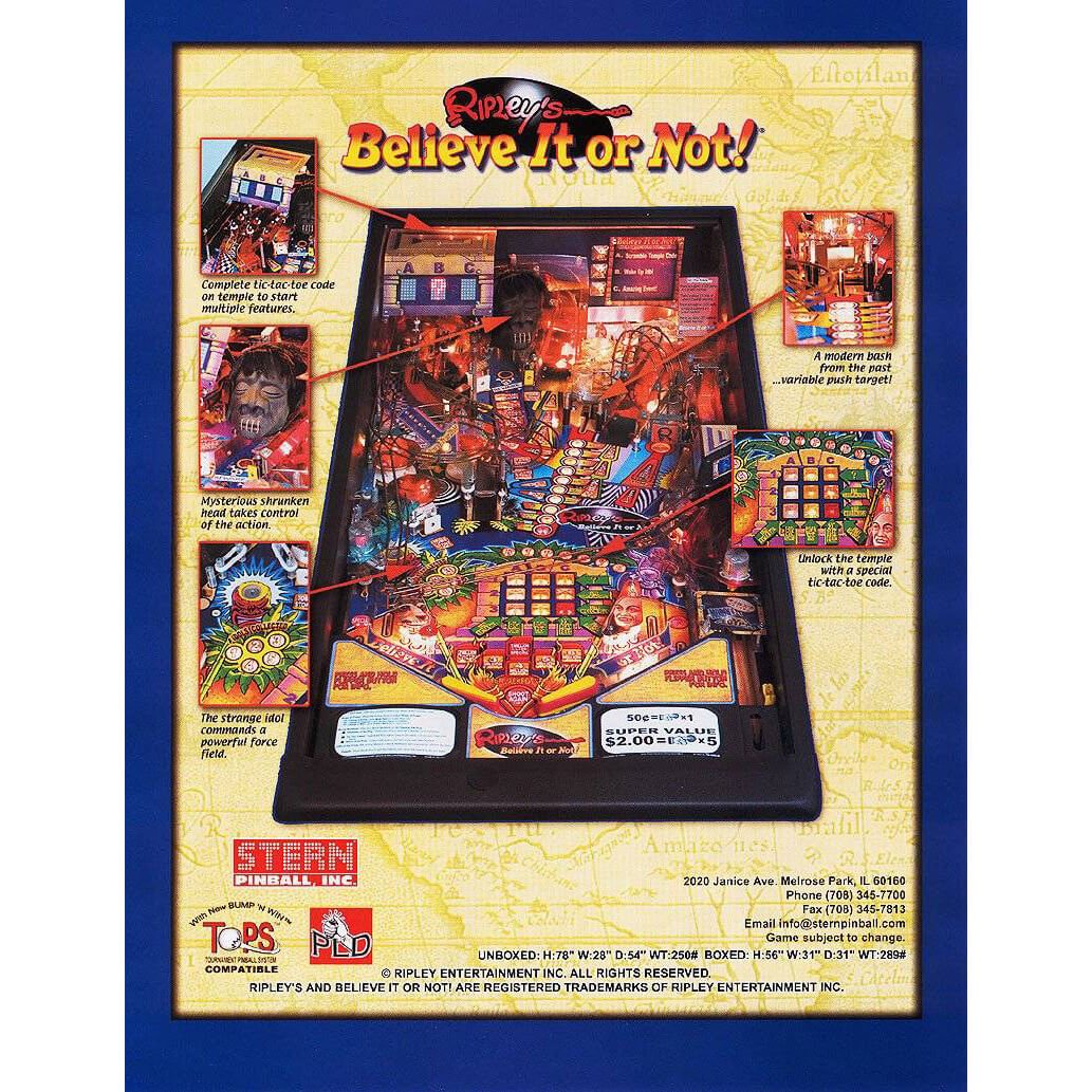 Ripley's Believe It or Not! Pinball Machine by Stern