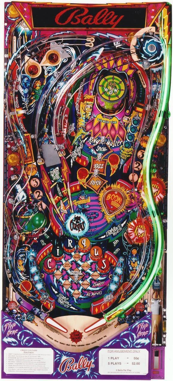 Cirqus Voltaire Pinball Machine by Bally