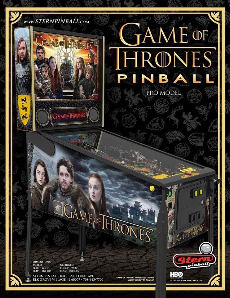 Game of Thrones Pro Pinball Machine by Stern