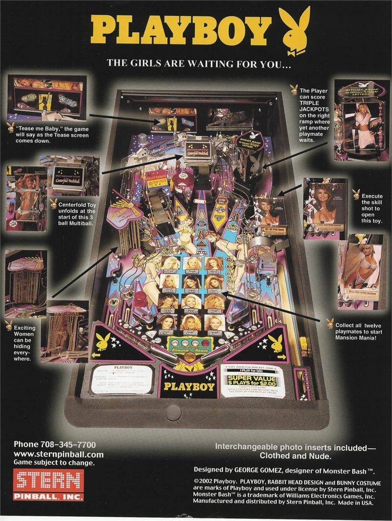 Playboy Pinball Machine by Stern