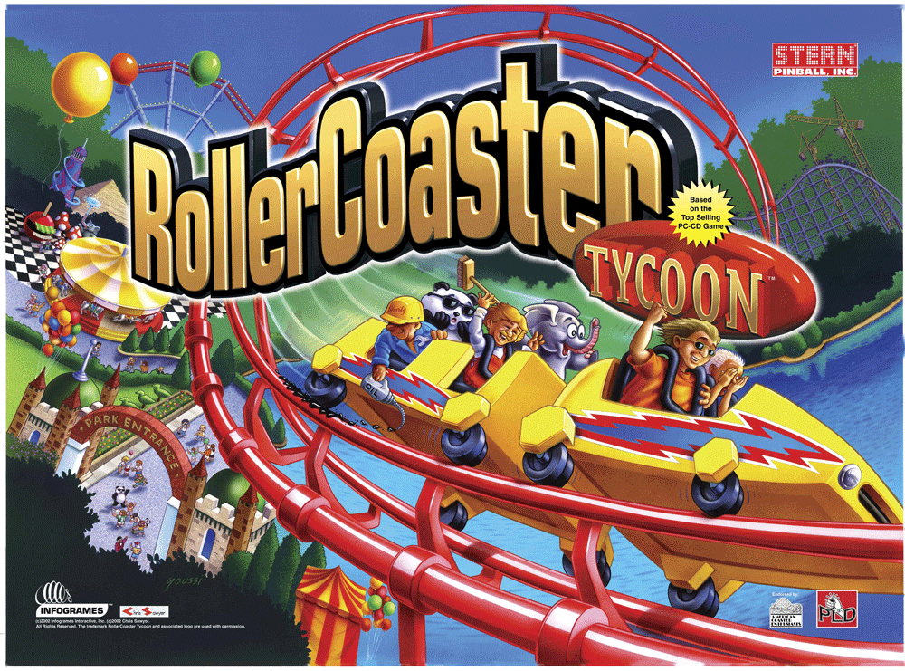 Roller Coaster Tycoon Pinball Machine by Stern