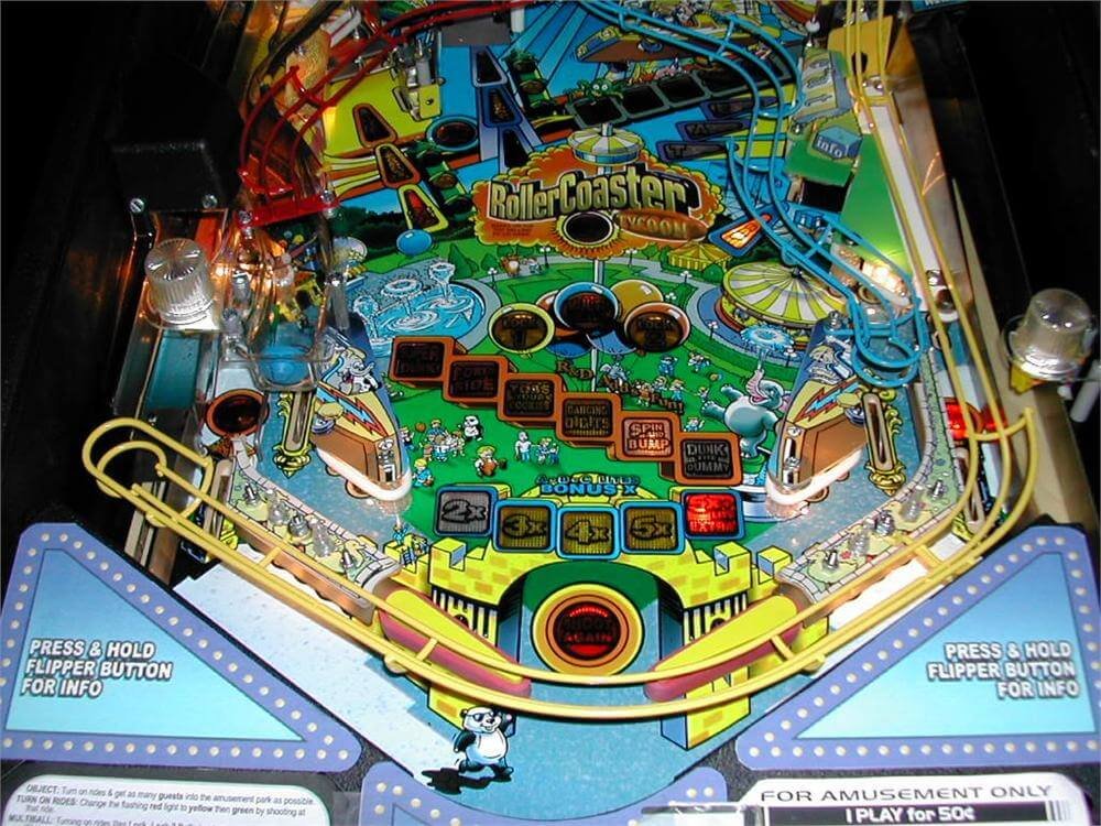 Roller Coaster Tycoon Pinball Machine by Stern