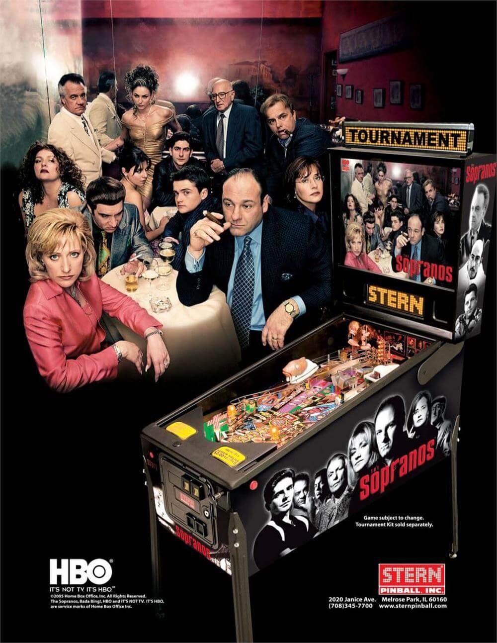 Sopranos Pinball Machine by Stern