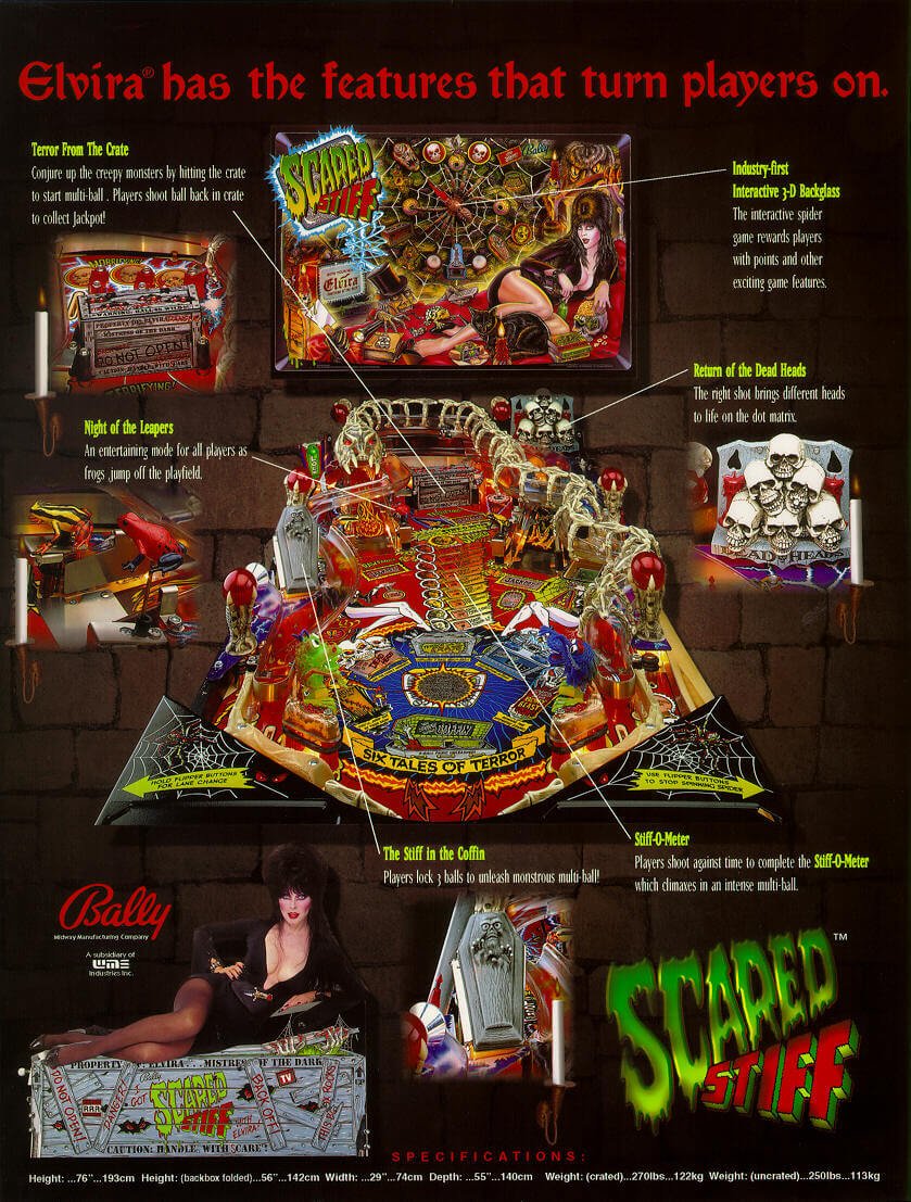 Scared Stiff Pinball Machine by Bally