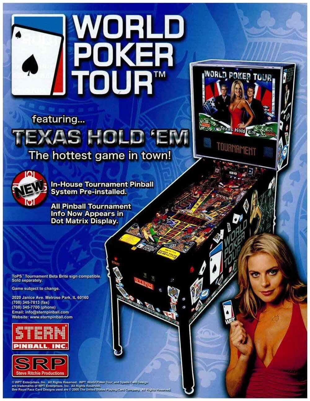 World Poker Tour Pinball Machine by Stern